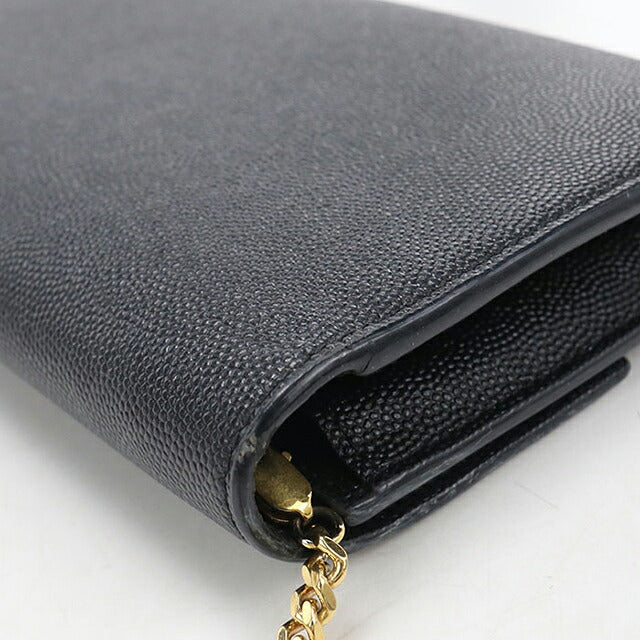 中古 サンローラン チェーンウォレット レディース ブランド SAINT LAURENT アップタウン  607788 ブラック USDSL119588011