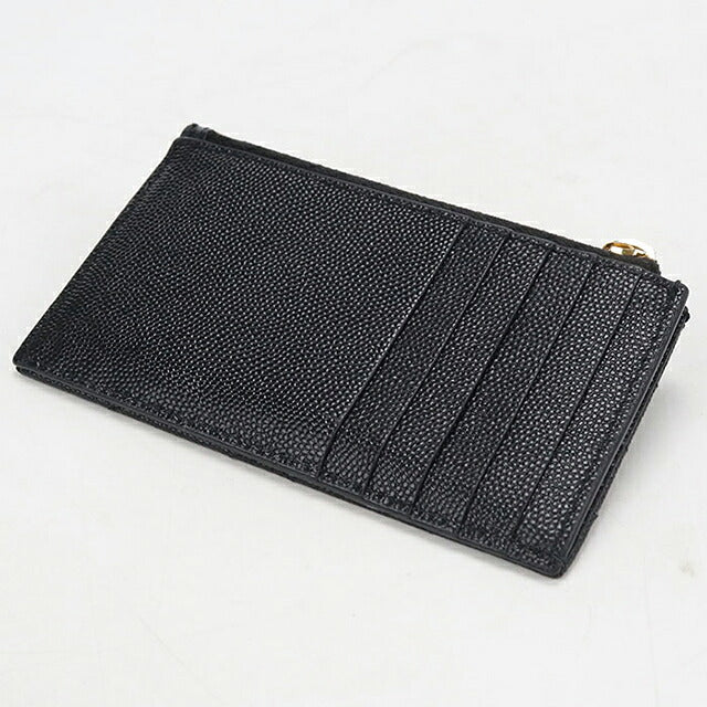 中古 サンローラン コインケース コンパクト レディース ブランド SAINT LAURENT カサンドラ フラグメントケース カードケース 607915 ブラック USDSL119607011
