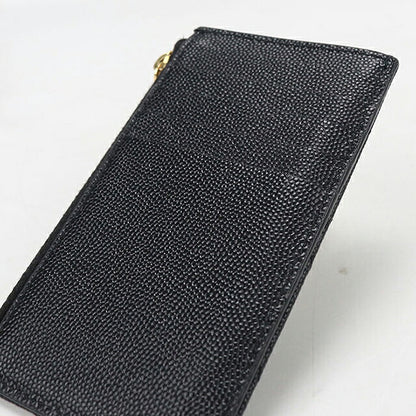 中古 サンローラン コインケース コンパクト レディース ブランド SAINT LAURENT カサンドラ フラグメントケース カードケース 607915 ブラック USDSL119607011