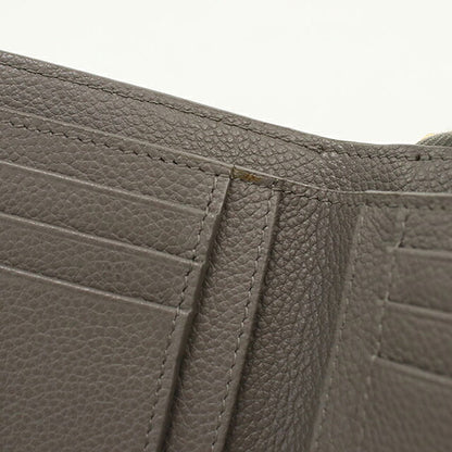 中古 サンローラン 二つ折り財布 二折財布 コンパクト レディース ブランド SAINT LAURENT YSLライン ラージジップウォレット 670285 グレー USDSL119608011