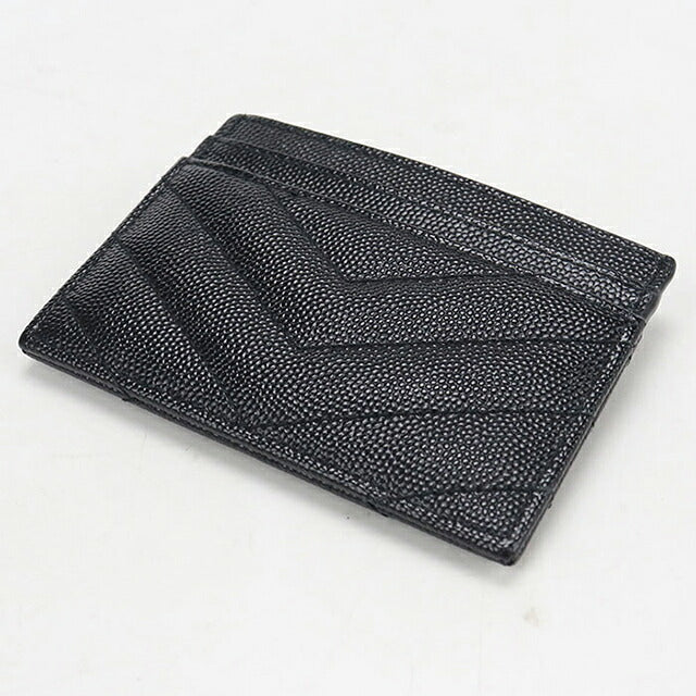 中古 サンローラン カードケース コンパクト レディース ブランド SAINT LAURENT カサンドラ  423291 ブラック USDSL119610011