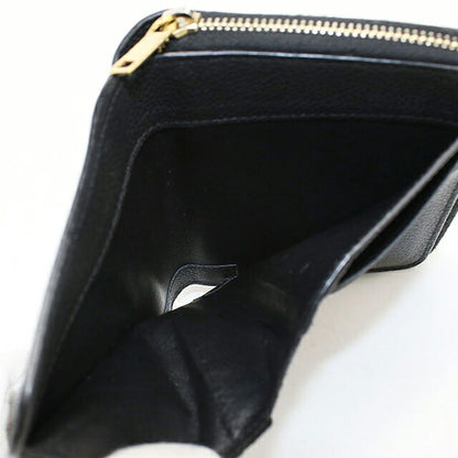 中古 サンローラン 二つ折り財布 二折財布 コンパクト レディース ブランド SAINT LAURENT YSLライン ラージジップウォレット 670285 ブラック USDSL119753011