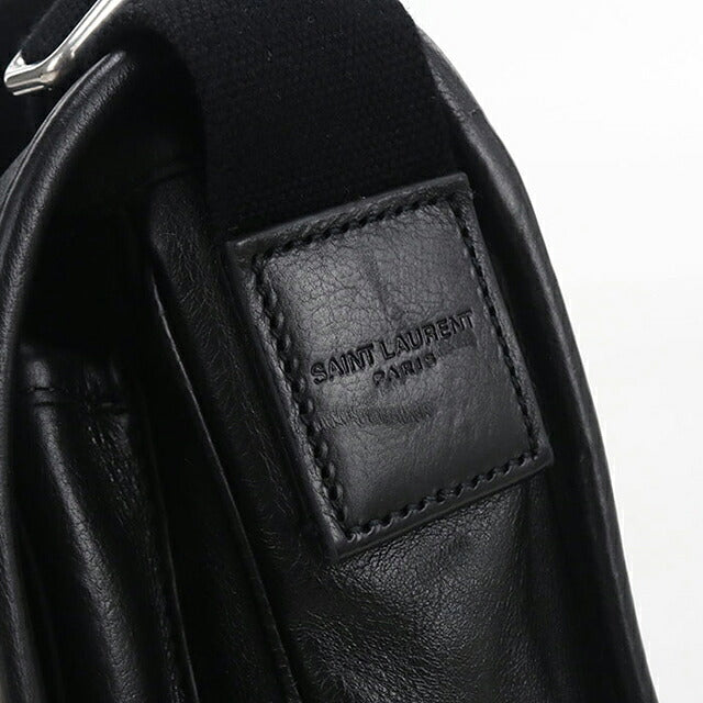 中古 サンローラン ショルダーバッグ レディース ブランド SAINT LAURENT ニキ スモールメッセンジャー レザー 776611 ブラック USDSL119779011