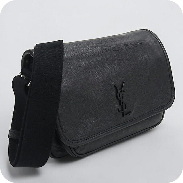 中古 サンローラン ショルダーバッグ レディース ブランド SAINT LAURENT ニキ スモールメッセンジャー レザー 776611 ブラック USDSL119779011