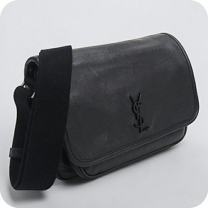 中古 サンローラン ショルダーバッグ レディース ブランド SAINT LAURENT ニキ スモールメッセンジャー レザー 776611 ブラック USDSL119779011