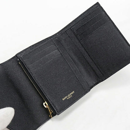 中古 サンローラン 三つ折り財布 三折財布 コンパクト レディース ブランド SAINT LAURENT モノグラム コンパクト スリーフォールド ウォレット 403943 USDSL119823011