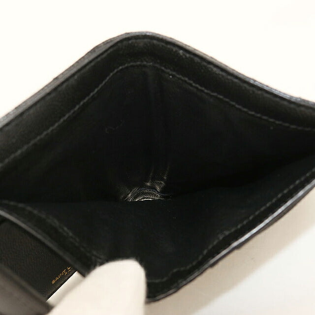 中古 サンローラン 三つ折り財布 三折財布 コンパクト レディース ブランド SAINT LAURENT モノグラム コンパクト スリーフォールド ウォレット 403943 USDSL119823011