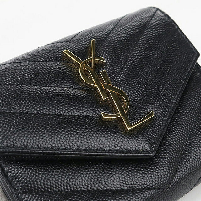 中古 サンローラン 三つ折り財布 三折財布 コンパクト レディース ブランド SAINT LAURENT モノグラム コンパクト スリーフォールド ウォレット 403943 USDSL119823011