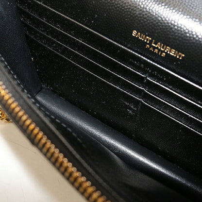 二手 Saint Laurent 链条钱包女装品牌 SAINT LAURENT Cassandra 信封 742920 黑色 USDSL119850011