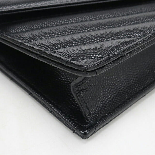 二手 Saint Laurent 链条钱包女装品牌 SAINT LAURENT Cassandra 信封 742920 黑色 USDSL119850011