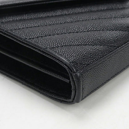中古 サンローラン チェーンウォレット レディース ブランド SAINT LAURENT カサンドラ クラシック 377828 ブラック USDSL119866011
