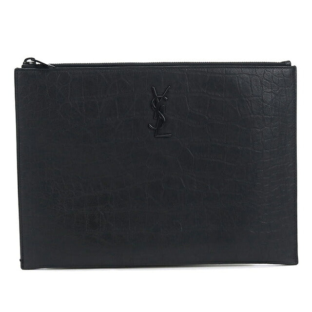 中古 サンローラン クラッチバッグ メンズ ブランド SAINT LAURENT  タブレットホルダー 453249 ブラック USDSL120030011