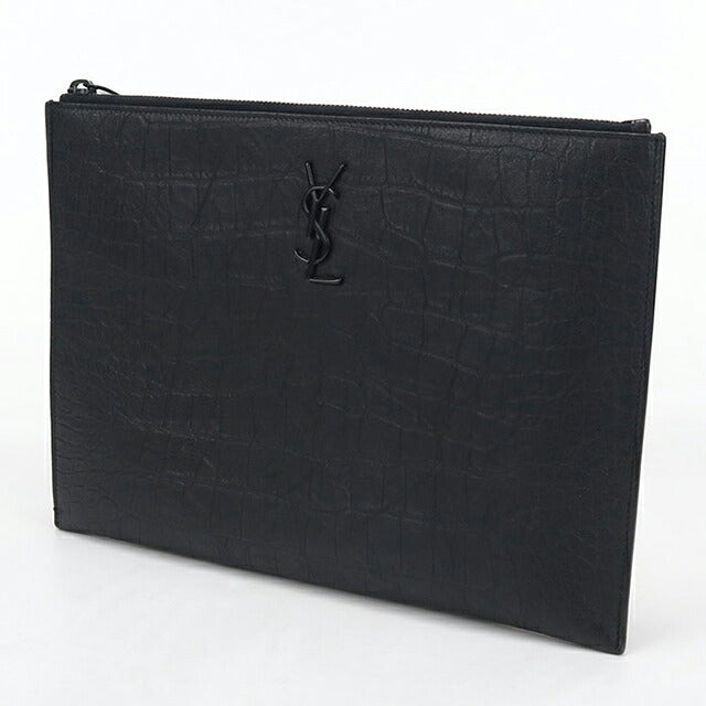 中古 サンローラン クラッチバッグ メンズ ブランド SAINT LAURENT  タブレットホルダー 453249 ブラック USDSL120030011