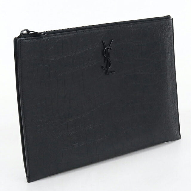 中古 サンローラン クラッチバッグ メンズ ブランド SAINT LAURENT  タブレットホルダー 453249 ブラック USDSL120030011