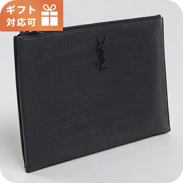 中古 サンローラン クラッチバッグ メンズ ブランド SAINT LAURENT  タブレットホルダー 453249 ブラック USDSL120030011