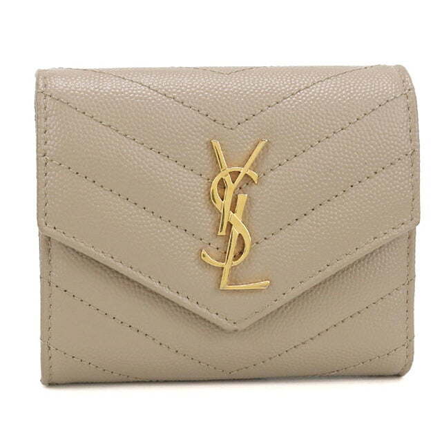 中古 サンローラン 三つ折り財布 三折財布 コンパクト レディース ブランド SAINT LAURENT カサンドラ マトラッセ マルチフォールドウォレット 692061 USDSL120084011
