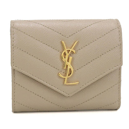 中古 サンローラン 三つ折り財布 三折財布 コンパクト レディース ブランド SAINT LAURENT カサンドラ マトラッセ マルチフォールドウォレット 692061 USDSL120084011