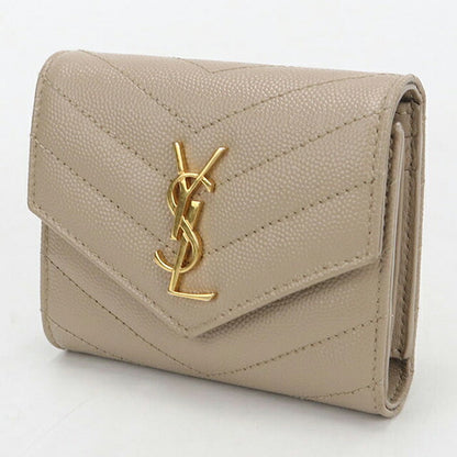 中古 サンローラン 三つ折り財布 三折財布 コンパクト レディース ブランド SAINT LAURENT カサンドラ マトラッセ マルチフォールドウォレット 692061 USDSL120084011