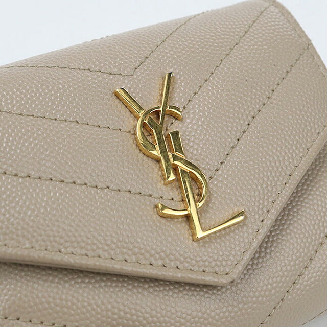 中古 サンローラン 三つ折り財布 三折財布 コンパクト レディース ブランド SAINT LAURENT カサンドラ マトラッセ マルチフォールドウォレット 692061 USDSL120084011