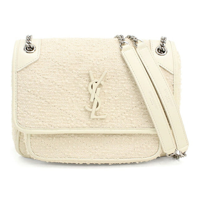 二手 Saint Laurent 单肩包女装品牌 SAINT LAURENT Niki 婴儿链条 633160 白色 USDSL120155011