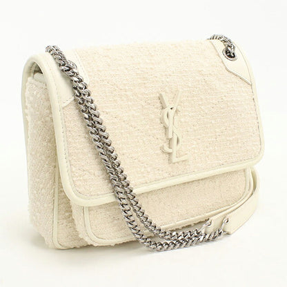 中古 サンローラン ショルダーバッグ レディース ブランド SAINT LAURENT ニキ ベイビー チェーン 633160 ホワイト USDSL120155011