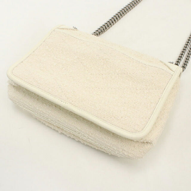 中古 サンローラン ショルダーバッグ レディース ブランド SAINT LAURENT ニキ ベイビー チェーン 633160 ホワイト USDSL120155011