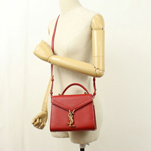 二手 Saint Laurent 手提包女装品牌 SAINT LAURENT Cassandra 迷你顶部提手 2WAY 602716 红色 USDSL120488011