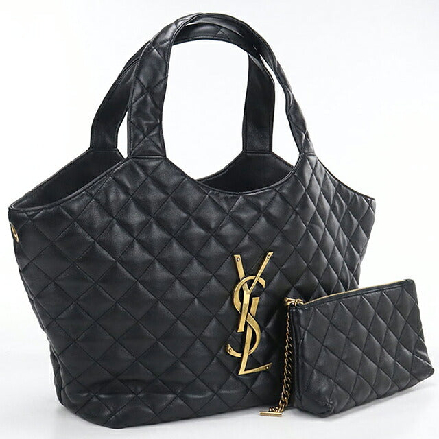 Used Saint Laurent tote bag ladies brand SAINT LAURENT Icar medium 858191 black USDSL120735011