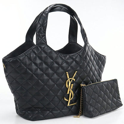 Used Saint Laurent tote bag ladies brand SAINT LAURENT Icar medium 858191 black USDSL120735011