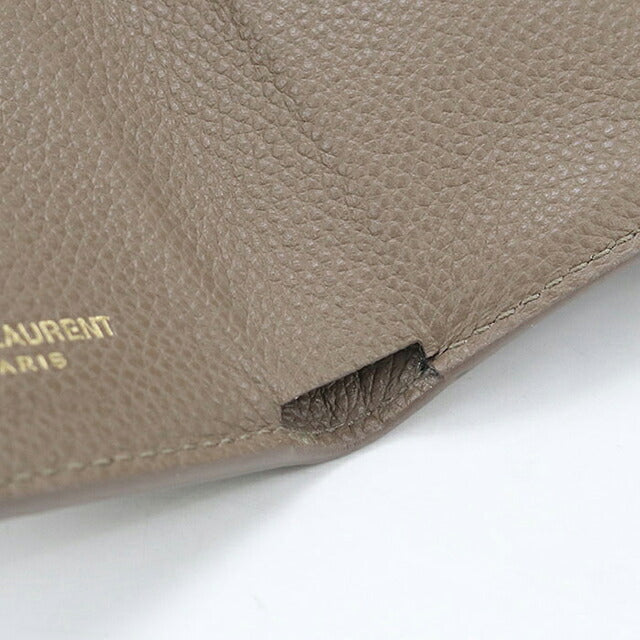 Used Saint Laurent Trifold Wallet Trifold Wallet Compact Ladies Brand SAINT LAURENT YSL Line Origami Tiny Wallet 669959 Brown USDSL120793011
