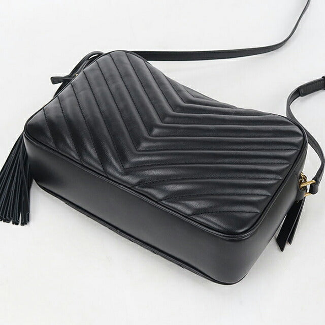 二手 Saint Laurent 斜挎单肩包女装品牌 SAINT LAURENT Lou 相机包皮革 612544 黑色 USDSL121110011