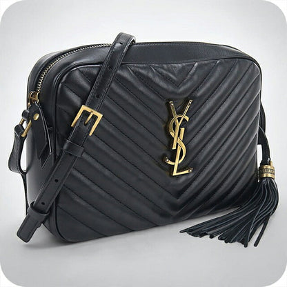 二手 Saint Laurent 斜挎单肩包女装品牌 SAINT LAURENT Lou 相机包皮革 612544 黑色 USDSL121110011
