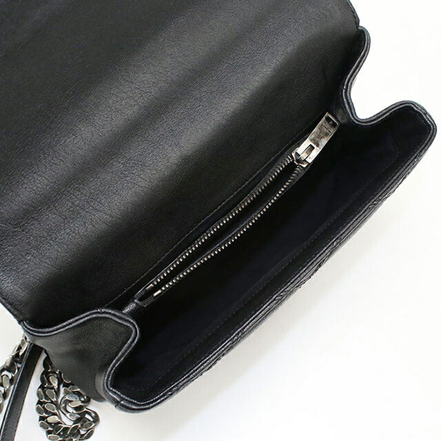中古 サンローラン ショルダーバッグ レディース ブランド SAINT LAURENT YSL モノグラム 2WAY カレッジ ミディアム 428056 ブラック USDSL121482011