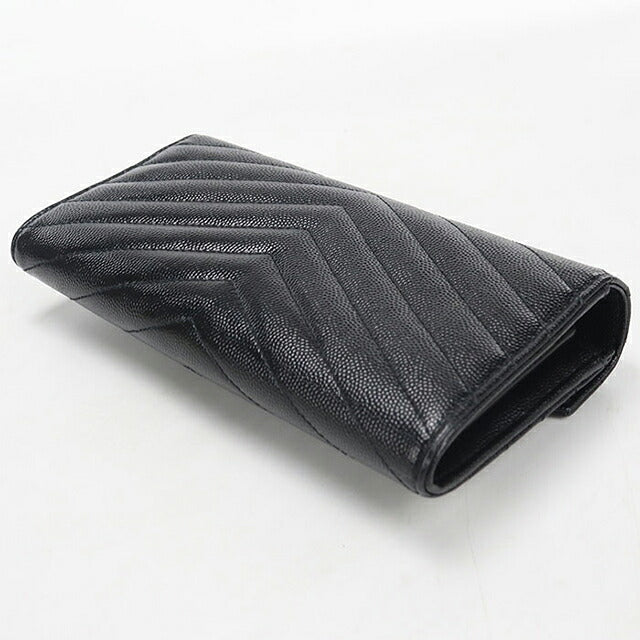 二手圣罗兰长钱包双折女士品牌SAINT LAURENT Cassandra大翻盖钱包372264黑色USDSL121570011