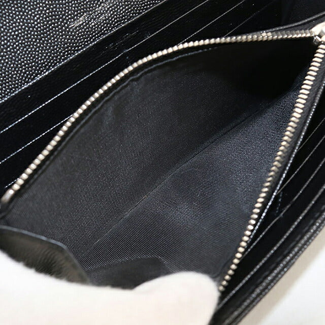 二手圣罗兰长钱包双折女士品牌SAINT LAURENT Cassandra大翻盖钱包372264黑色USDSL121570011