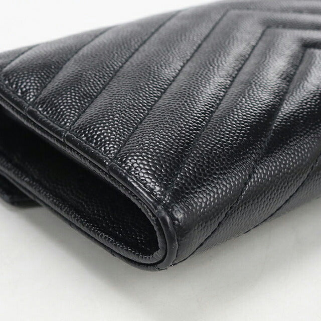 二手圣罗兰长钱包双折女士品牌SAINT LAURENT Cassandra大翻盖钱包372264黑色USDSL121570011