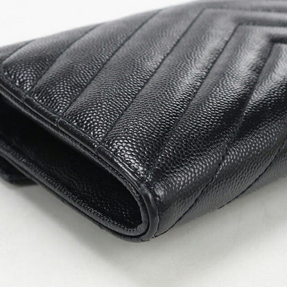 二手圣罗兰长钱包双折女士品牌SAINT LAURENT Cassandra大翻盖钱包372264黑色USDSL121570011