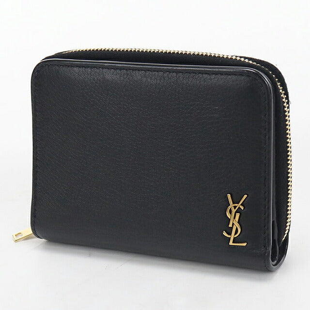 二手 Saint Laurent 双折钱包 双折钱包 紧凑型女式品牌 SAINT LAURENT Tiny Monogram Compact Zip 635263 USDSL121578011