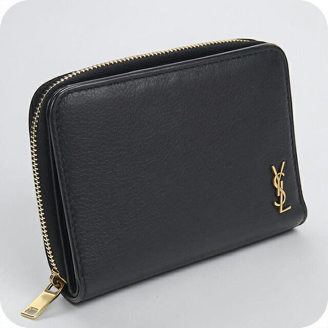二手 Saint Laurent 双折钱包 双折钱包 紧凑型女式品牌 SAINT LAURENT Tiny Monogram Compact Zip 635263 USDSL121578011