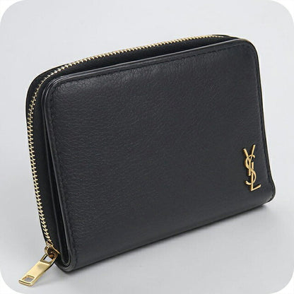 二手 Saint Laurent 双折钱包 双折钱包 紧凑型女式品牌 SAINT LAURENT Tiny Monogram Compact Zip 635263 USDSL121578011