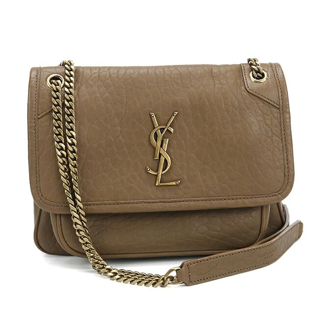 中古 サンローラン ショルダーバッグ レディース ブランド SAINT LAURENT ニキ チェーン 633179 ブラウン USDSL121706011