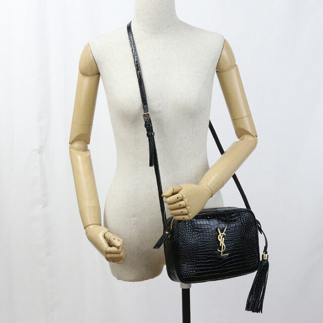 Used Saint Laurent crossbody shoulder bag for women brand SAINT LAURENT 612544 black bag USDSL96163011