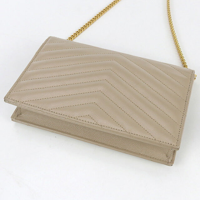 中古 サンローラン チェーンウォレット レディース ブランド SAINT LAURENT カサンドラ エンベロープ チェーンウォレット レザー 742920 USDSL96713011