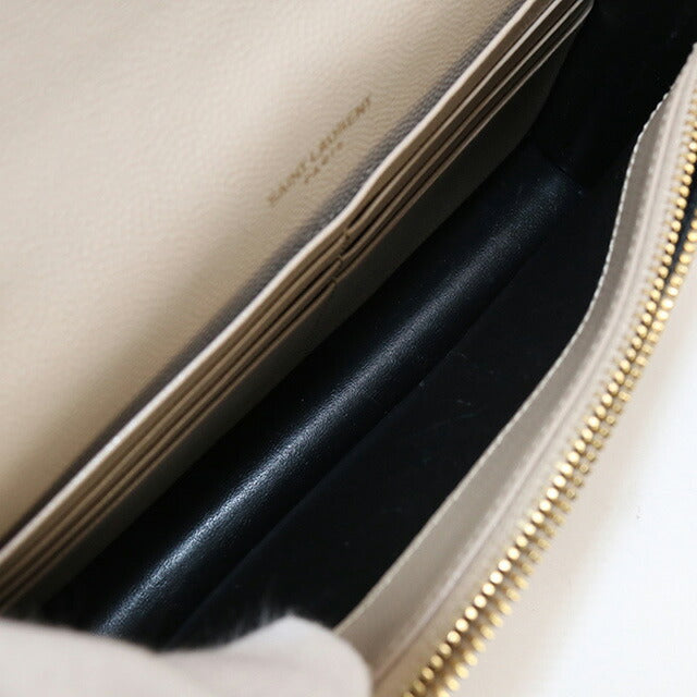 中古 サンローラン チェーンウォレット レディース ブランド SAINT LAURENT カサンドラ エンベロープ チェーンウォレット レザー 742920 USDSL96713011
