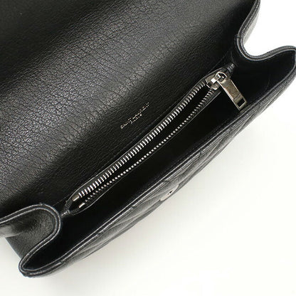 中古 サンローラン ハンドバッグ レディース ブランド SAINT LAURENT モノグラムカレッジ 2WAYハンドバッグ レザー 487213 ブラック バッグ USDSL96854011