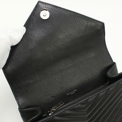 中古 サンローラン ハンドバッグ レディース ブランド SAINT LAURENT モノグラムカレッジ 2WAYハンドバッグ レザー 487213 ブラック バッグ USDSL96854011