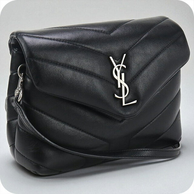 中古 サンローラン 斜め掛け ショルダーバッグ レディース ブランド SAINT LAURENT ルル レザー 630951 ブラック バッグ USDSL96855011