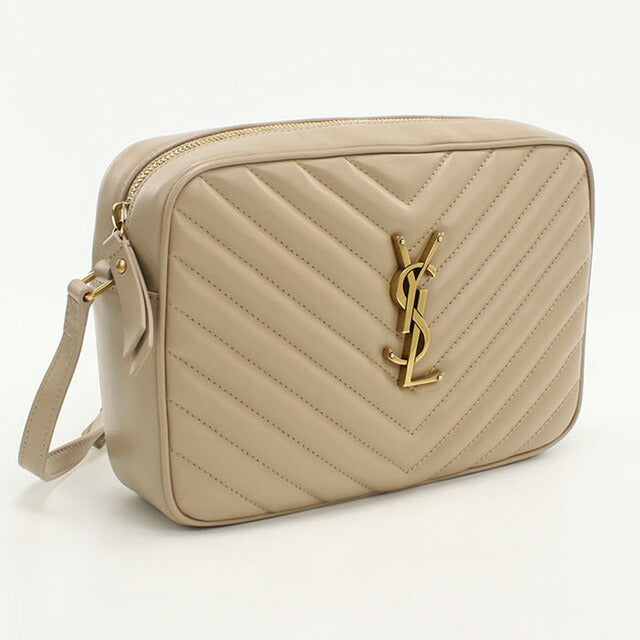 中古 サンローラン 斜め掛け ショルダーバッグ レディース ブランド SAINT LAURENT ルー カメラバッグ 761554 ベージュ バッグ USDSL97459011