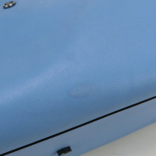 中古 サンローラン ハンドバッグ ブランド SAINT LAURENT ベイビーカバス 2WAY レザー 424868 ブルー バッグ USDSL97602011