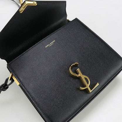 中古 サンローラン ハンドバッグ レディース ブランド SAINT LAURENT カサンドラ トップハンドル 623930 ブラック バッグ USDSL98017011